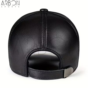 2026 Custom Logo Luxury Black Leather Outdoor Sports High Quality Waterproof Windproof With Custom Branding Caps For Adult - Product Image 4