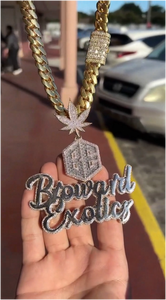 CONCEPTION Nuevo Collar con Letras 3D Chapadas en Oro, Plata 925, Moissanita Brillante, Certificado GRA, Joyería Hip Hop para Hombre - Product Image 2