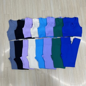 Ensemble de yoga côtelé sans couture pour femme : Leggings et brassière de sport à séchage rapide – Fabricant OEM ODM Vente en gros - Product Image 6