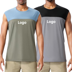 Camiseta sin mangas de secado rápido personalizada para hombre, chaleco deportivo ligero para gimnasio, ropa de entrenamiento transpirable y elástica, sin mangas - Product Image 5