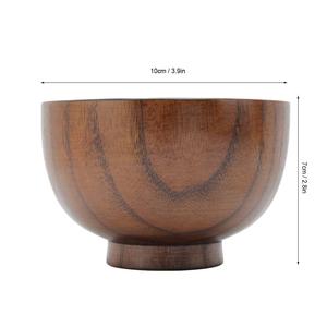 Cuenco de Madera de Acacia Pulida con Pedestal para Servir, Uso en Cocina, Cuencos para Mezclar, Reutilizables, Aptos para Lavavajillas, Hechos a Mano, Ecológicos, para Fiestas - Product Image 3
