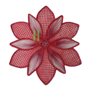 Eco-friendly Bohemian Seagrass Charger Plate <b>Wall</b> Decoration Flower Placemat Home <b>Table</b> Mats 35cm Diameter OEM Made Vietnam HNH - Product Image 1