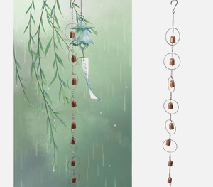 ระบบระบายน้ำฝนแบบโซ่ระฆังโลหะตกแต่งสวนภายนอกพร้อมดีไซน์วงแหวน - Product Image 4