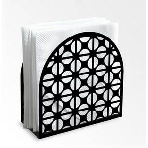 Porte-serviettes moderne en forme de montagne, design noir et blanc, boîte à mouchoirs autoportante décorative - Product Image 4