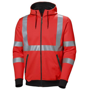 Sweat-shirts à capuche réfléchissants haute visibilité pour la course nocturne, vêtements de sécurité, vêtements de travail unisexes, sweat-shirts à fermeture éclair pour les travailleurs du bâtiment - Product Image 2