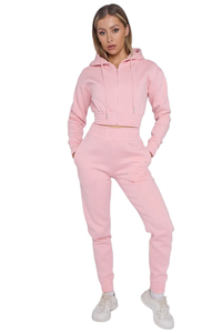 Conjunto Deportivo Negro para Mujer, Sudadera Corta con Capucha y Pantalones Jogger, Ropa Casual de Gimnasio para Invierno, con Talla Personalizada - Product Image 6