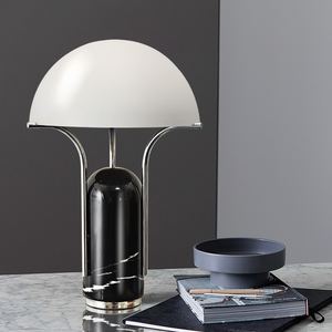 Lámpara de Mesa LED Eléctrica de Hierro con Diseño de Media Esfera, Estilo Nórdico Postmoderno, para Dormitorio, Escritorio, Mesita de Noche, Decorativa, para Habitación de Hotel, Lámpara de Lectura - Product Image 6