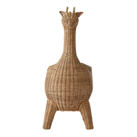Panier de rangement en rotin en forme de girafe, grande capacité, pour jouets et articles divers, meuble de chambre d'enfant, vente en gros