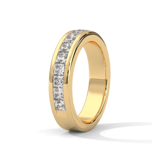 Anillo de Boda de Oro con Diamantes Creados en Laboratorio, Elegante Anillo de Media Eternidad para Aniversario, Joyería Fina para Uso Diario de Lujo - Product Image 1