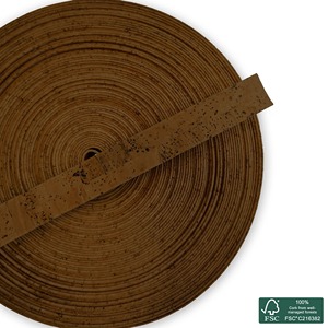 Cordon plat en liège tabac supérieur - Product Image 4