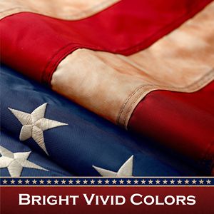 Paquete de 2 Banderas de EE. UU. Teñidas al Estilo del Té de 3x5 pies, Poliéster 420D con 50 Estrellas Bordadas, Funda para Asta de 3x5 pies - Product Image 4
