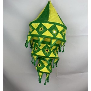 Cotton Foldable Fabric Lantern/ Fabric Lampshades Indian Wedding <b>Decor</b> Lanterns Diwali Lamps Colourful - Product Image 4