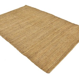 Natural Brown Jute Reversible Braided <b>Rug</b> Handwoven Diamond Pattern Eco-Conscious Thick Flat Pile Modern <b>Rustic</b> Minimalist Home - Product Image 4