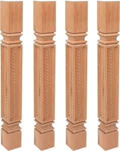 Solid Wood Table Leg Premium Hardwood Replacement Furniture Legs for Dining Tables <b>Desks</b> Cabinets and <b>Workstations</b> - Product Image 1