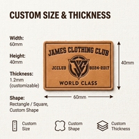 Étiquette en cuir véritable, étiquette en microfibre, gaufrage à chaud, accessoires vestimentaires, marque de commerce, tissu, vêtements streetwear