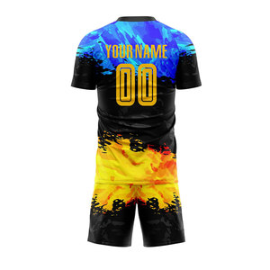 เสื้อฟุตบอลแขนสั้นสำหรับผู้ชายชุดฟอร์มฟุตบอลผ้าโพลีเอสเตอร์ระบายอากาศได้ดี100% ล่าสุดออกแบบได้ตามต้องการ - Product Image 5