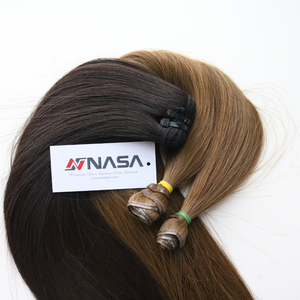 Extensions humaines brutes vierges vietnamiennes de qualité supérieure de couleur claire 24 pouces cuticules naturelles droites blanchies Double - Product Image 5