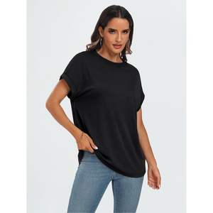 2025 2025, camisetas de manga corta de gran tamaño informales de negocios a la moda para mujer, camisetas transpirables de verano para trajes de primavera - Product Image 3