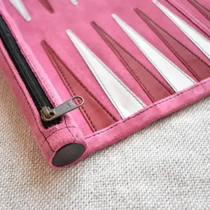 Jeu de backgammon en cuir véritable fait main avec logo personnalisé de haute qualité, design durable, meilleurs prix et faible MOQ - Product Image 4