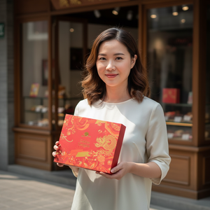 Custom Printing Personalized <b>Box</b> Mid Autumn Festival Mooncake Luxury Gift Packaging <b>Box</b> with Embossed Art Paper - Product Image 6