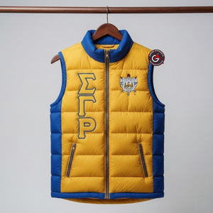 Gilet bouffant Sgrho personnalisé de haute qualité de style de rue tenues décontractées gilet bouffant de sororité pour hommes - Product Image 2