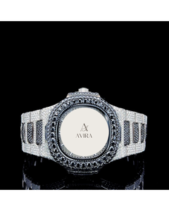 Reloj de Diamantes con Incrustaciones en Blanco y Negro de Lujo y Moda de la Mejor Calidad, Movimiento Automático de Precisión para Hombre, Casual, a Precio de Mayoreo - Product Image 1