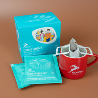 Café en Sachet 100% Pur et Frais, Doux et Léger, Idéal pour les Voyageurs et le Personnel de Bureau, Grains Robusta Torréfaction Urbaine, Facile à Utiliser, Emballage en Boîte
