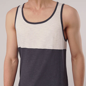 Débardeurs de sport en coton haute élasticité pour hommes, pour la vente en gros, vêtements de fitness à séchage rapide, couleur unie, grandes tailles, personnalisables - Product Image 2