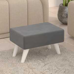 Pouf rectangulaire multifonction en bois d'ingénierie Midase, tabouret/mobilier d'appoint, repose-pieds avec assise en mousse gonflée - Product Image 4