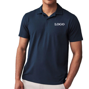 Men's <b>Navy</b> Blue Short Sleeve Pique <b>Polo</b> <b>Shirt</b> Embroidered Logo Front Casual Wear Regular Fit Cotton Knitted - Product Image 5