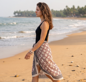 Traditional Bagru Print Cotton Pareo Beachwear Boho Exporter India Premium Quality Cotton <b>Sarong</b> Wholesale Supplier for Boutique - Product Image 5
