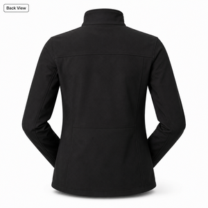 Veste en polaire noire pour homme, fermeture éclair intégrale, col montant, vêtement décontracté pour l'extérieur, matière polyester respirante, coupe classique, style automne - Product Image 2