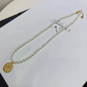 Collier de perles d'eau douce baroques 9-11 mm, bijoux de mode simples, style disparaissant par Ni Ni's - Product Image 2