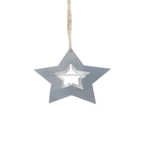 Arbre de Noël décoratif suspendu à la main paillettes métal noël flocon de neige ornements - Product Image 4