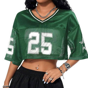 Maillot de football court personnalisé pour femme, en mesh respirant, pour la vente en gros, maillot de soccer court pour femme, maillot imprimé OEM - Product Image 2
