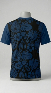 Men Performance Floral Pattern <b>T</b> <b>Shirt</b> Breathable Short Sleeve Training Gym Wea - Product Image 2