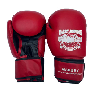 Harry Johnson Boxing <b>Gloves</b> Red Leather for Wrist Closure Unisex Adults Full Finger Breathable Training Gear 2026 Latest - Product Image 1