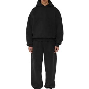 Conjunto Deportivo Informal para Hombre, Sudadera Holgada y Pantalones Deportivos Relajados, Ropa de Calle para Entrenamiento, Cómoda para Uso Diario - Product Image 1