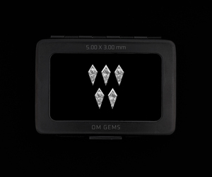 Diamant de laboratoire 5,0 x 3,0 mm, taillé en cerf-volant, couleur D, percé au laser, 8 pièces, pour la fabrication de bagues de fiançailles et de bijoux personnalisés - Product Image 1