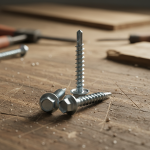 Vis autoperceuses PDC Modèle 14 à tête hexagonale, entraînement hexagonal, pointe TEK, classe 4.8 6.8, filetage grossier, acier au carbone zingué, en pouces - Product Image 1