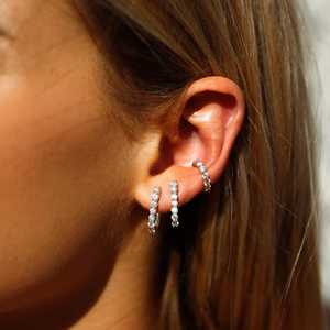 Stackable <b>Ear</b> <b>Cuff</b> For Women Round Brilliant Lab Grown Diamond Single Row Prong Set Slip On Custom 14K 18K Solid Gold Wholesale - Product Image 2