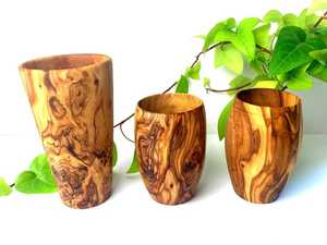 Verre à eau en bois naturel de qualité supérieure, gobelet artisanal de luxe en bois, réutilisable et sans danger pour les aliments, pour un usage quotidien - Product Image 1