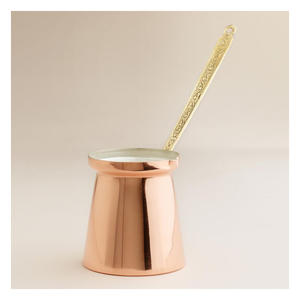 หม้อกาแฟทองแดงหนาแบบตุรกี พร้อมลวดลายคลาสสิก สำหรับร้านกาแฟและร้านอาหาร - Product Image 2