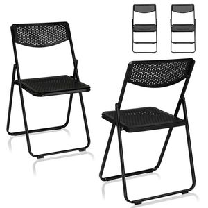 Set di 4 Sedie Leggere e Portatili per Eventi - Sedute Pieghevoli in Plastica Impilabili per Uso Commerciale, Interno/Esterno, Eventi Domestici - Product Image 3