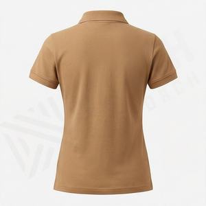 เสื้อโปโลผู้หญิงผ้าฝ้ายสองสีแบบกำหนดเองได้ พร้อมบริการพิมพ์สีตามสั่ง เสื้อโปโลแนวสปอร์ต - Product Image 2