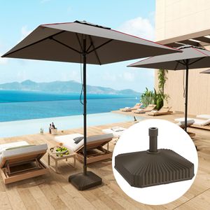 Base per Ombrellone da Esterno Quadrato Resistente da 2,7 m con Capacità d'Acqua di 19 kg per Uso in Cortile - Product Image 2