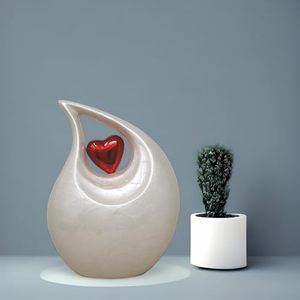 Classic Aluminum Tear Drop Memorial Cremation <b>Keepsake</b> Urn <b>Ash</b> Holder Crafted With Elegant Artistic Appearance - Product Image 1