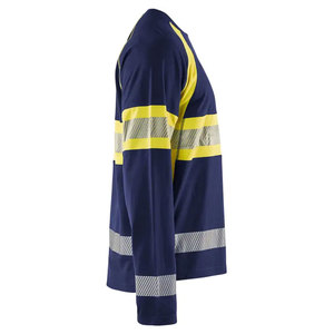T-shirts de travail haute visibilité réfléchissants respirants à séchage rapide à manches longues pour ouvriers - Product Image 3