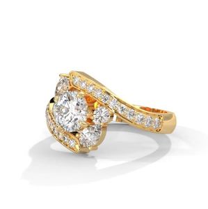 Anillo de Mujer Chapado en Oro, Joyería de Moda de Lujo para Damas, Anillo Elegante de Joyería Fina al Mejor Precio - Product Image 1