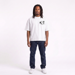 T-shirt blanc à manches courtes pour homme de la marque Half Life, col rond, coupe classique, jersey en coton, imprimé avec un motif de personnage - Product Image 5